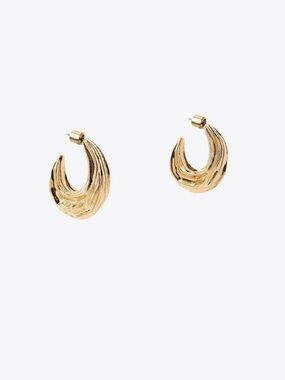 Zara Gold Tone Twist Hoop Earrings - Women Jewelry